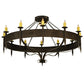Meyda Lighting Warwick 72" 15-Light Gilded Tobacco Chandelier With Ivory Faux Candlelight
