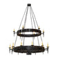 Meyda Lighting Warwick 72" 18-Light 2-Tier Gilded Iron Chandelier