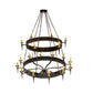 Meyda Lighting Warwick 72" 18-Light 2-Tier Gilded Iron Chandelier