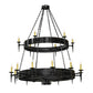 Meyda Lighting Warwick 72" 18-Light 2-Tier Gilded Iron Chandelier