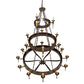 Meyda Lighting Warwick 72" 24-Light 2-Tier Copper Rust Chandelier With Ivory Faux Candlelight