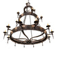 Meyda Lighting Warwick 72" 24-Light 2-Tier Copper Rust Chandelier With Ivory Faux Candlelight