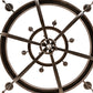 Meyda Lighting Warwick 72" 24-Light 2-Tier Copper Rust Chandelier With Ivory Faux Candlelight