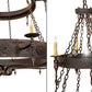 Meyda Lighting Warwick 72" 24-Light 2-Tier Copper Rust Chandelier With Ivory Faux Candlelight