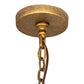 Meyda Lighting Watermere 60" 16-Light Burnished Gold Leaf Pendant Light With Laura White Shade