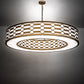 Meyda Lighting Watermere 60" 16-Light Burnished Gold Leaf Pendant Light With Laura White Shade
