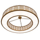 Meyda Lighting Watermere 60" 16-Light Burnished Gold Leaf Pendant Light With Laura White Shade