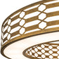 Meyda Lighting Watermere 60" 16-Light Burnished Gold Leaf Pendant Light With Laura White Shade