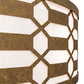 Meyda Lighting Watermere 60" 16-Light Burnished Gold Leaf Pendant Light With Laura White Shade
