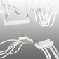 Meyda Lighting Wave 84" LED White Pendant Light With White Shade
