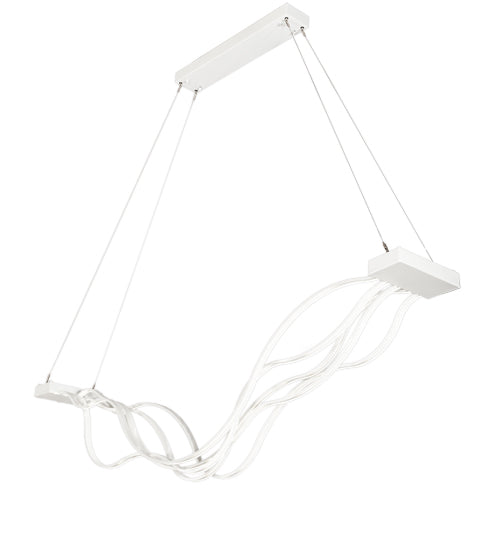 Meyda Lighting Wave 84" LED White Pendant Light With White Shade