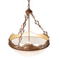 Meyda Lighting Waves 25" 4-Light Hand Painted Rust Inverted Pendant Light With White Statuario Idalight Shade