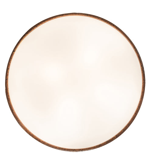 Meyda Lighting Waves 25" 4-Light Hand Painted Rust Inverted Pendant Light With White Statuario Idalight Shade