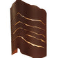 Meyda Lighting Wavey 10" 2-Light Red Rust Wall Sconce With Silver Mica Shade Glass