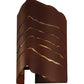 Meyda Lighting Wavey 10" 2-Light Red Rust Wall Sconce With Silver Mica Shade Glass