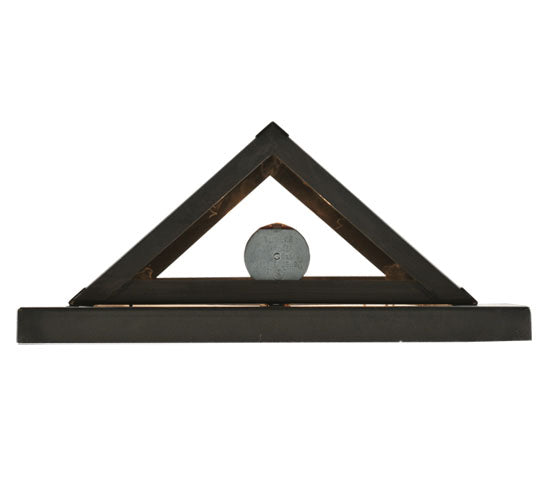 Meyda Lighting Wedge 11" Craftsman Brown Wall Sconce With Amber Mica Shade Glass