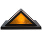 Meyda Lighting Wedge 11" Wrought Iron Wall Sconce With Amber Mica Shade Glass