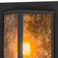 Meyda Lighting Wedge 11" Wrought Iron Wall Sconce With Amber Mica Shade Glass