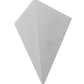 Meyda Lighting Wedge 14" White Wall Sconce With White Shade Glass