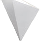 Meyda Lighting Wedge 14" White Wall Sconce With White Shade Glass
