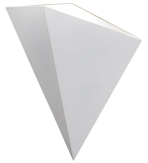 Meyda Lighting Wedge 14" White Wall Sconce With White Shade Glass