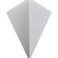 Meyda Lighting Wedge 14" White Wall Sconce With White Shade Glass