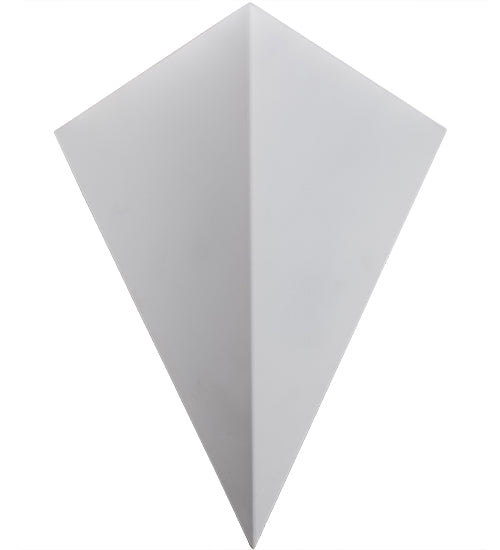 Meyda Lighting Wedge 14" White Wall Sconce With White Shade Glass