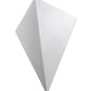 Meyda Lighting Wedge 14" White Wall Sconce With White Shade Glass