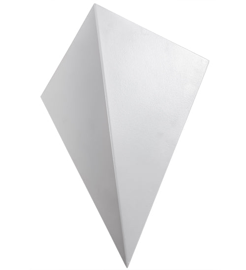 Meyda Lighting Wedge 14" White Wall Sconce With White Shade Glass
