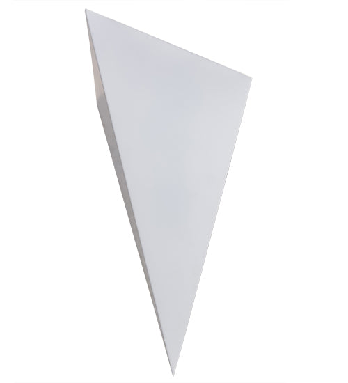 Meyda Lighting Wedge 14" White Wall Sconce With White Shade Glass