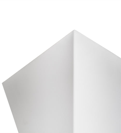 Meyda Lighting Wedge 14" White Wall Sconce With White Shade Glass