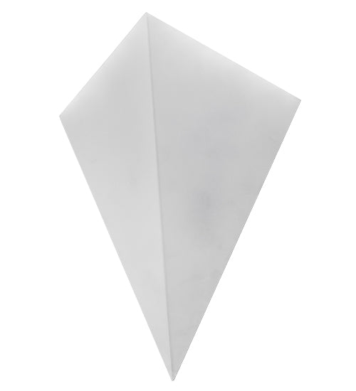 Meyda Lighting Wedge 14" White Wall Sconce With White Shade Glass
