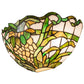Meyda Lighting Welcome Pineapple 13" 2-Light Craftsman Brown Wall Sconce With Multi-Colored Shade Glass