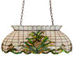 Meyda Lighting Welcome Pineapple 32" 3-Light Mahogany Bronze Island Pendant Light With Multi-Colored Shade Glass