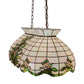 Meyda Lighting Welcome Pineapple 32" 3-Light Mahogany Bronze Island Pendant Light With Multi-Colored Shade Glass