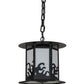 Meyda Lighting Wellen 13" Black Pendant Light With White Acrylic Shade