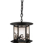 Meyda Lighting Wellen 13" Black Pendant Light With White Acrylic Shade
