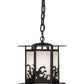 Meyda Lighting Wellen 13" Black Pendant Light With White Acrylic Shade