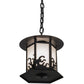 Meyda Lighting Wellen 13" Black Pendant Light With White Acrylic Shade