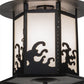 Meyda Lighting Wellen 13" Black Pendant Light With White Acrylic Shade