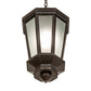Meyda Lighting Wesleyan 16" Black On Brass Pendant Light With Frosted Clear Shade Glass