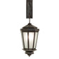 Meyda Lighting Wesleyan 16" Black On Brass Wall Sconce With Frosted Clear Shade Glass