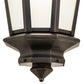 Meyda Lighting Wesleyan 16" Black On Brass Wall Sconce With Frosted Clear Shade Glass