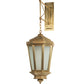 Meyda Lighting Wesleyan 16" Natural Brass Wall Sconce With Frosted Clear Shade Glass