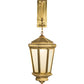Meyda Lighting Wesleyan 16" Natural Brass Wall Sconce With Frosted Clear Shade Glass