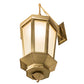 Meyda Lighting Wesleyan 16" Natural Brass Wall Sconce With Frosted Clear Shade Glass