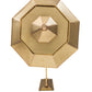 Meyda Lighting Wesleyan 16" Natural Brass Wall Sconce With Frosted Clear Shade Glass