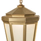 Meyda Lighting Wesleyan 16" Natural Brass Wall Sconce With Frosted Clear Shade Glass
