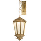 Meyda Lighting Wesleyan 16" Natural Brass Wall Sconce With Frosted Clear Shade Glass
