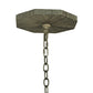 Meyda Lighting West Albany 38" 16-Light Antique Iron Gate Pendant Light With Clear Seeded Shade Glass
